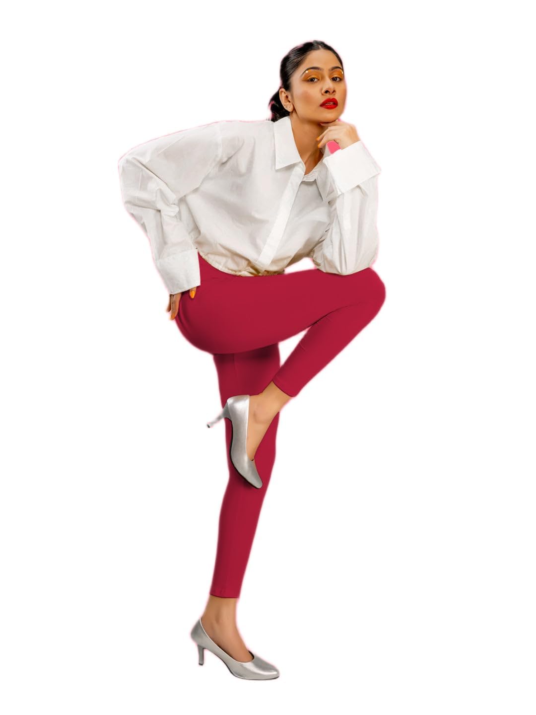 COLRINA Thick Cotton Ankle Length Leggings for Women