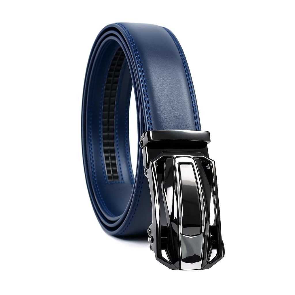 WildHorn Men's Genuine Leather Belt - Midnight Navy