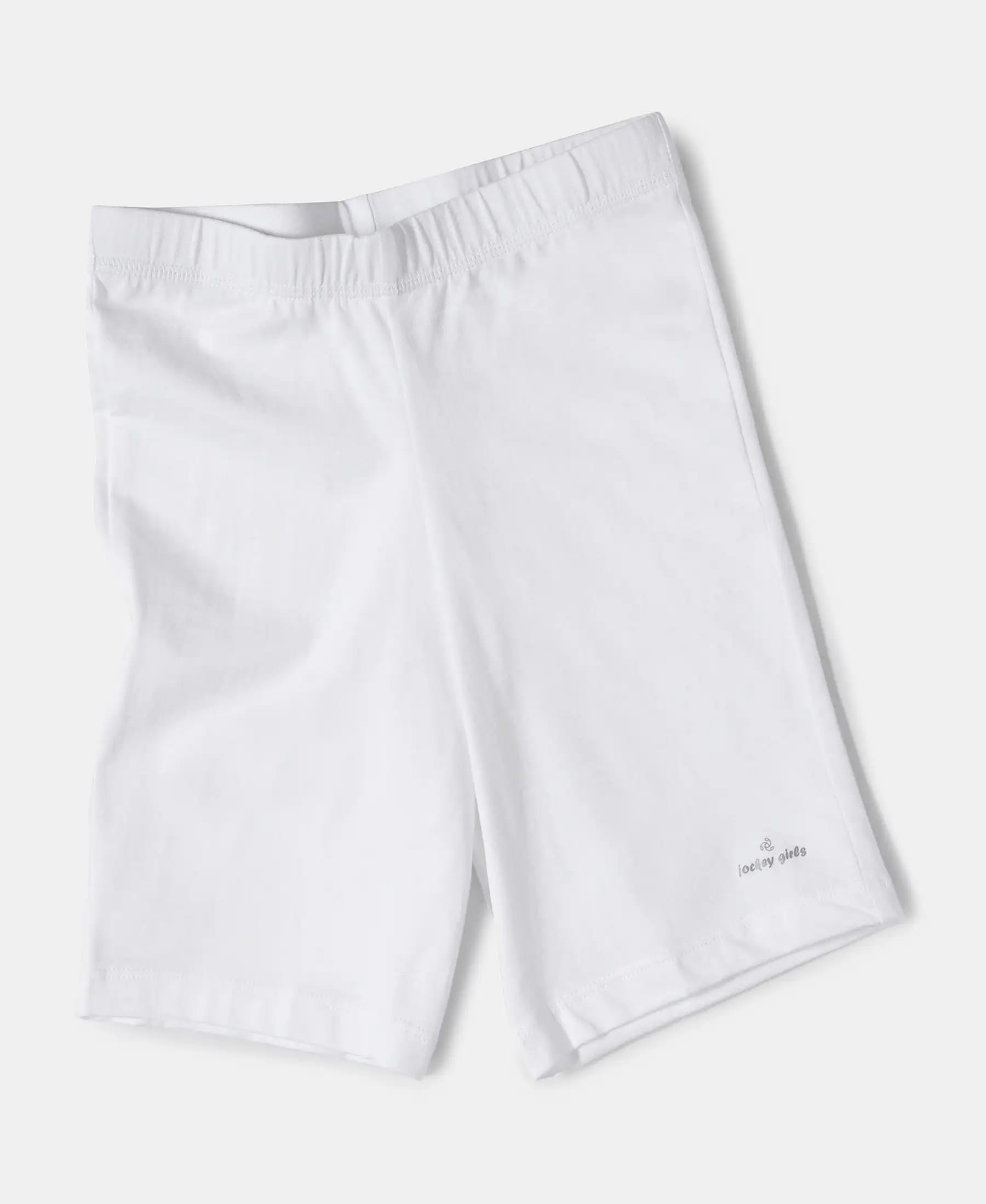 Jockey Girls Cotton Shorties - White - Image 4