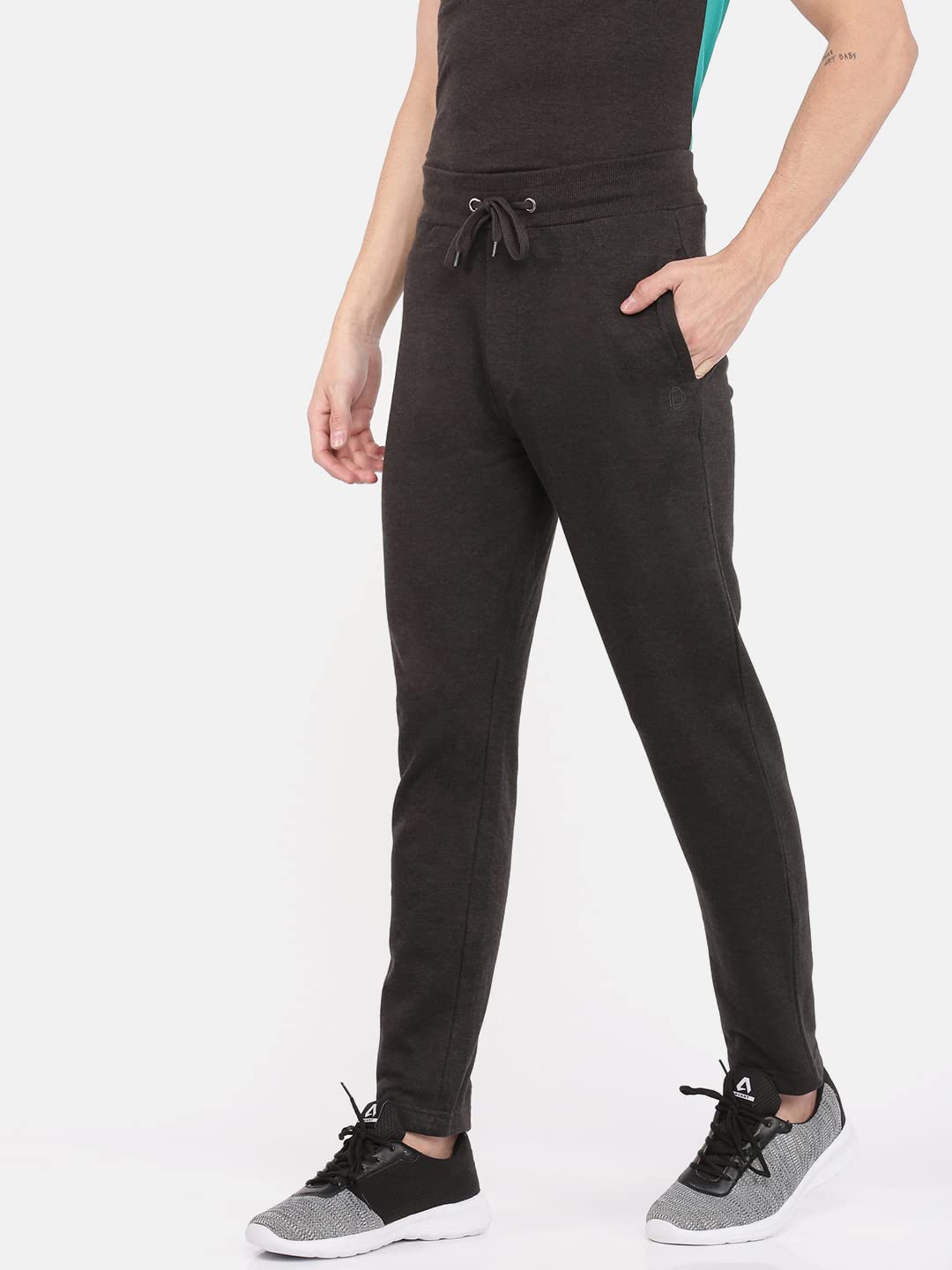 Dollar Men's Cotton Jogger Track Pants - Charcoal Melange - Image 3