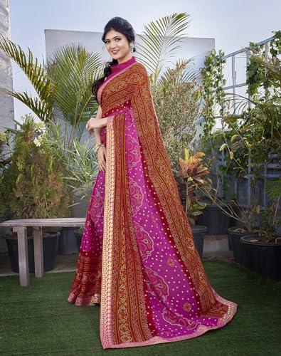 Yashika Women's Georgette Printed Saree - Image 3