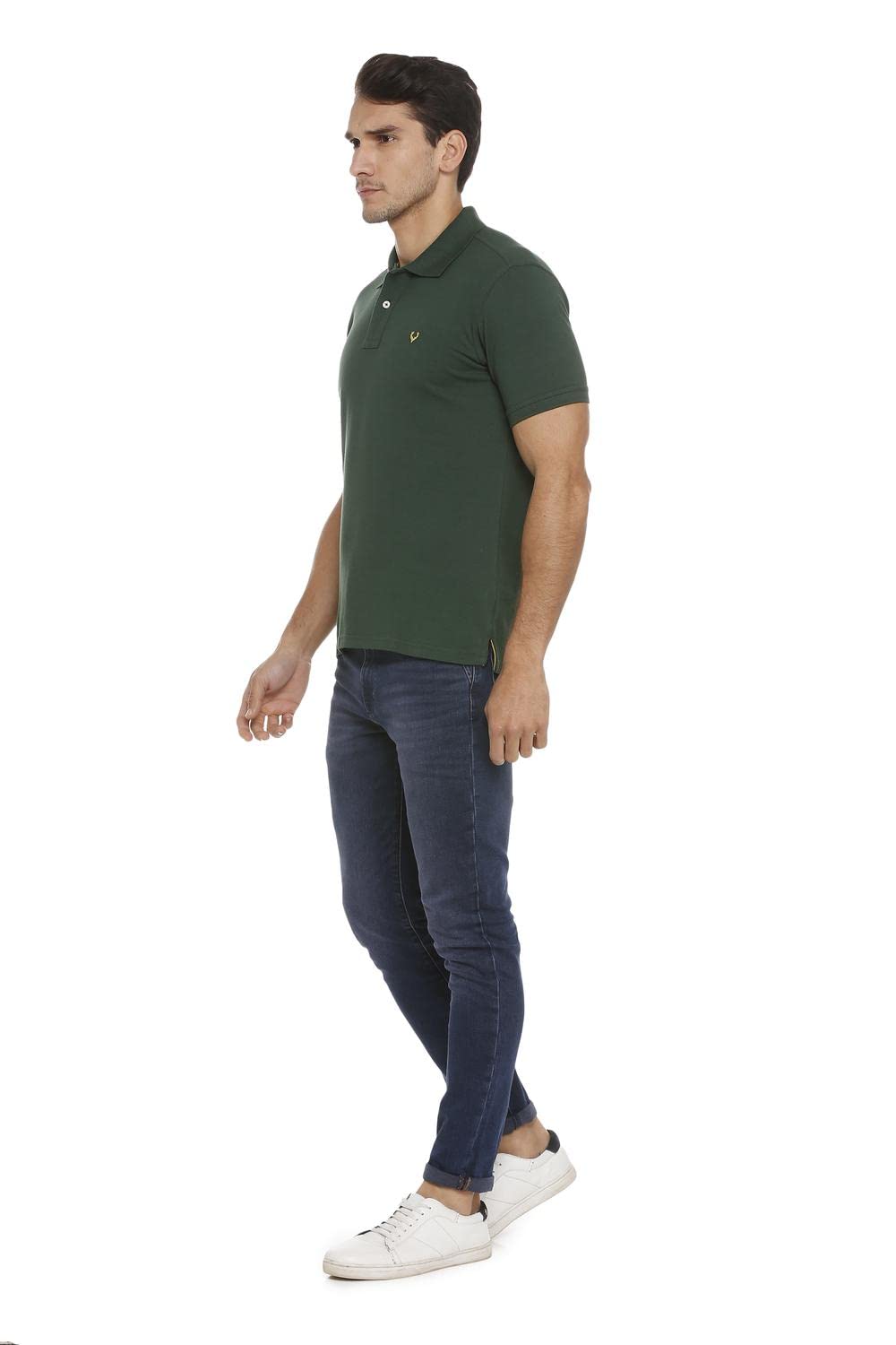 Allen Solly Men Green Polo T-Shirt - Image 3