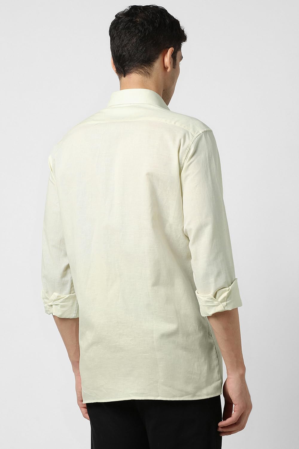 Van Heusen Men's Regular Fit Shirt - Light Yellow - Image 3