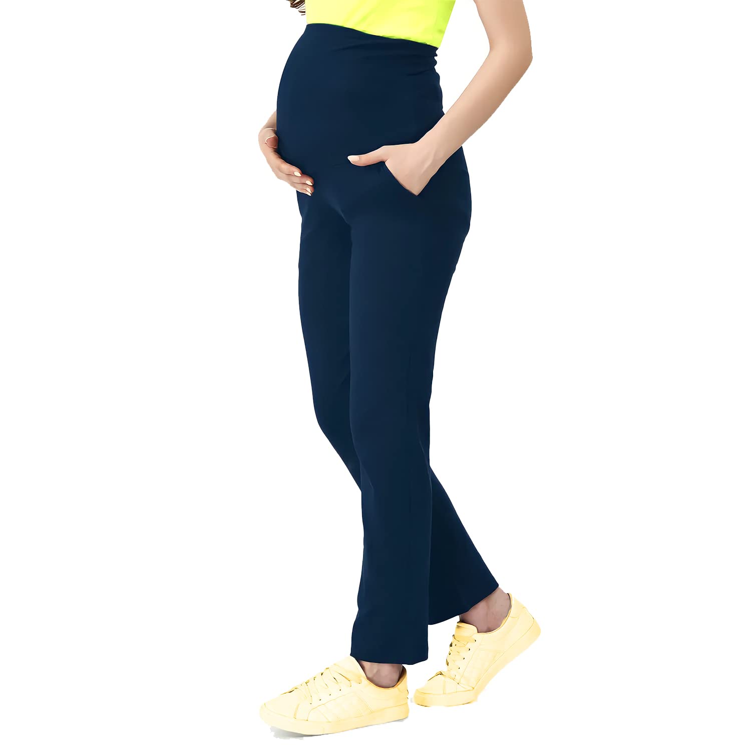 LENAM Women Maternity Pants - Soft Cotton Lycra