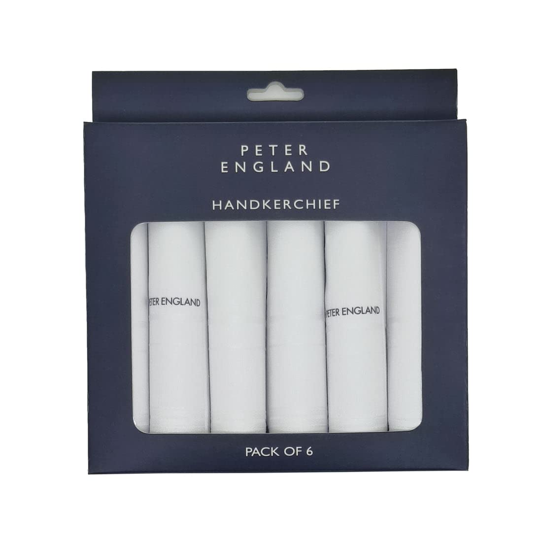 Peter England Men's White Cotton Handkerchief - Image 2