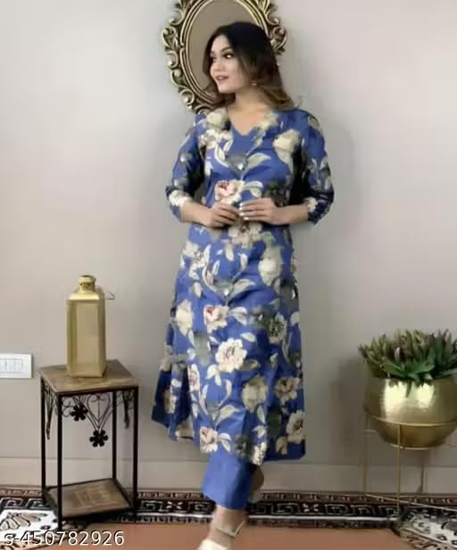 Shree Balaji Women Cotton Floral Kurti - Image 3