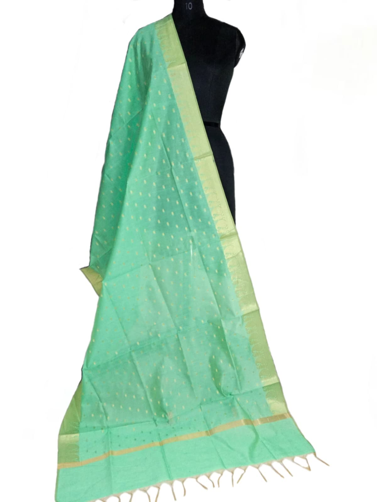 The SDF India Women's Chanderi Dupatta - Green - Image 2