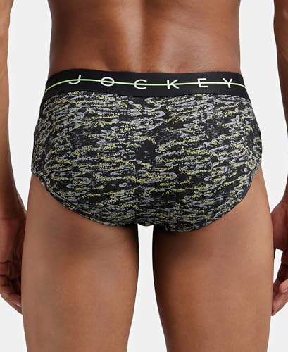 Jockey Men's Printed Brief - White - Image 3