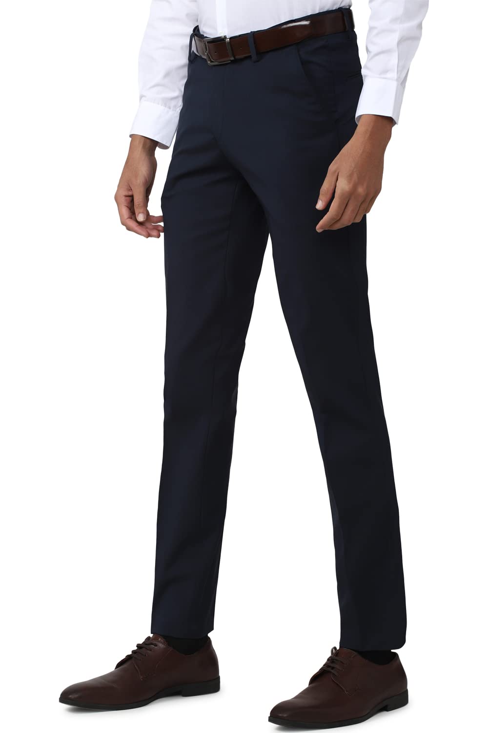 Peter England Men's Navy Formal Trousers - Image 2