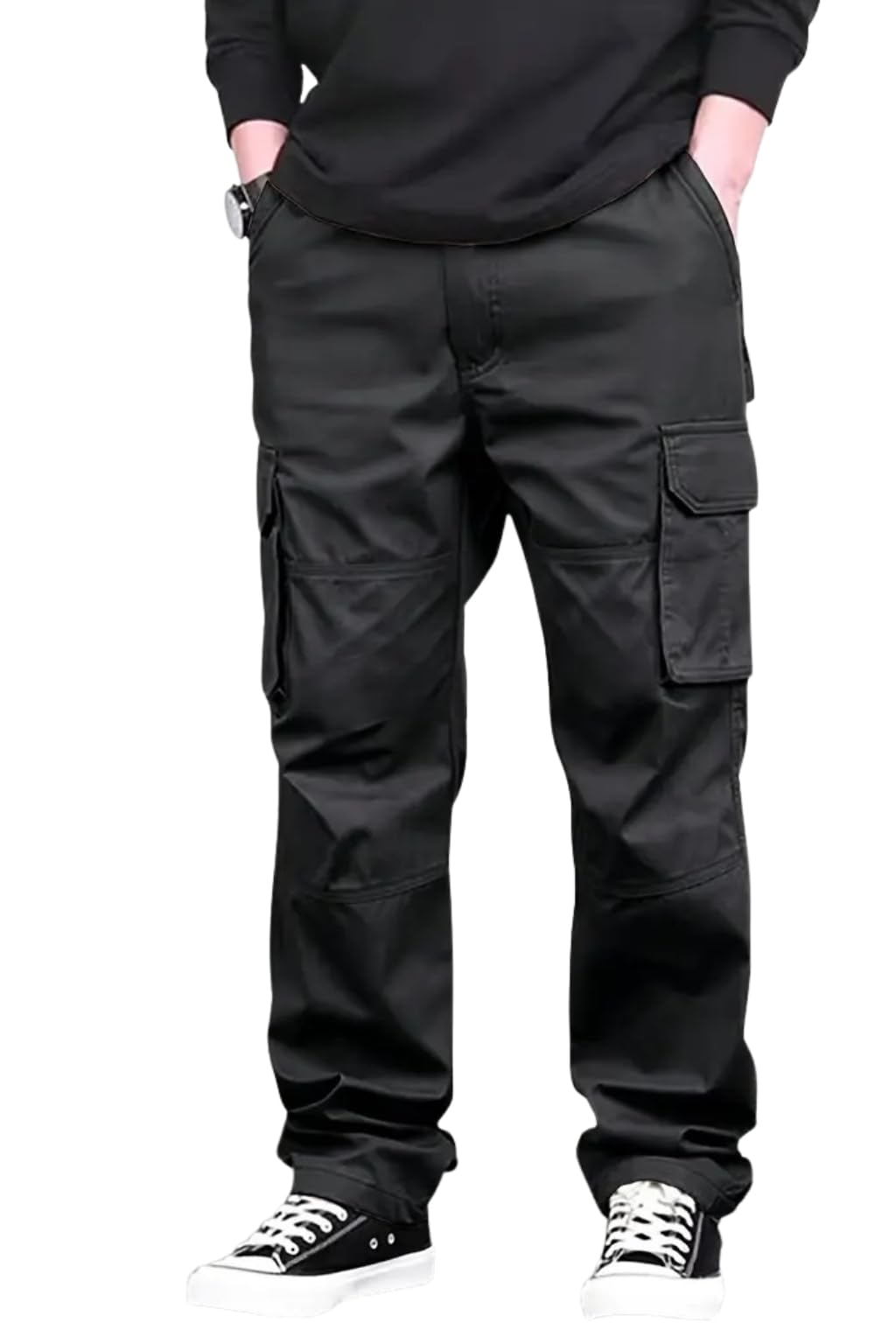 INKKR Men Cargo Pants - Black