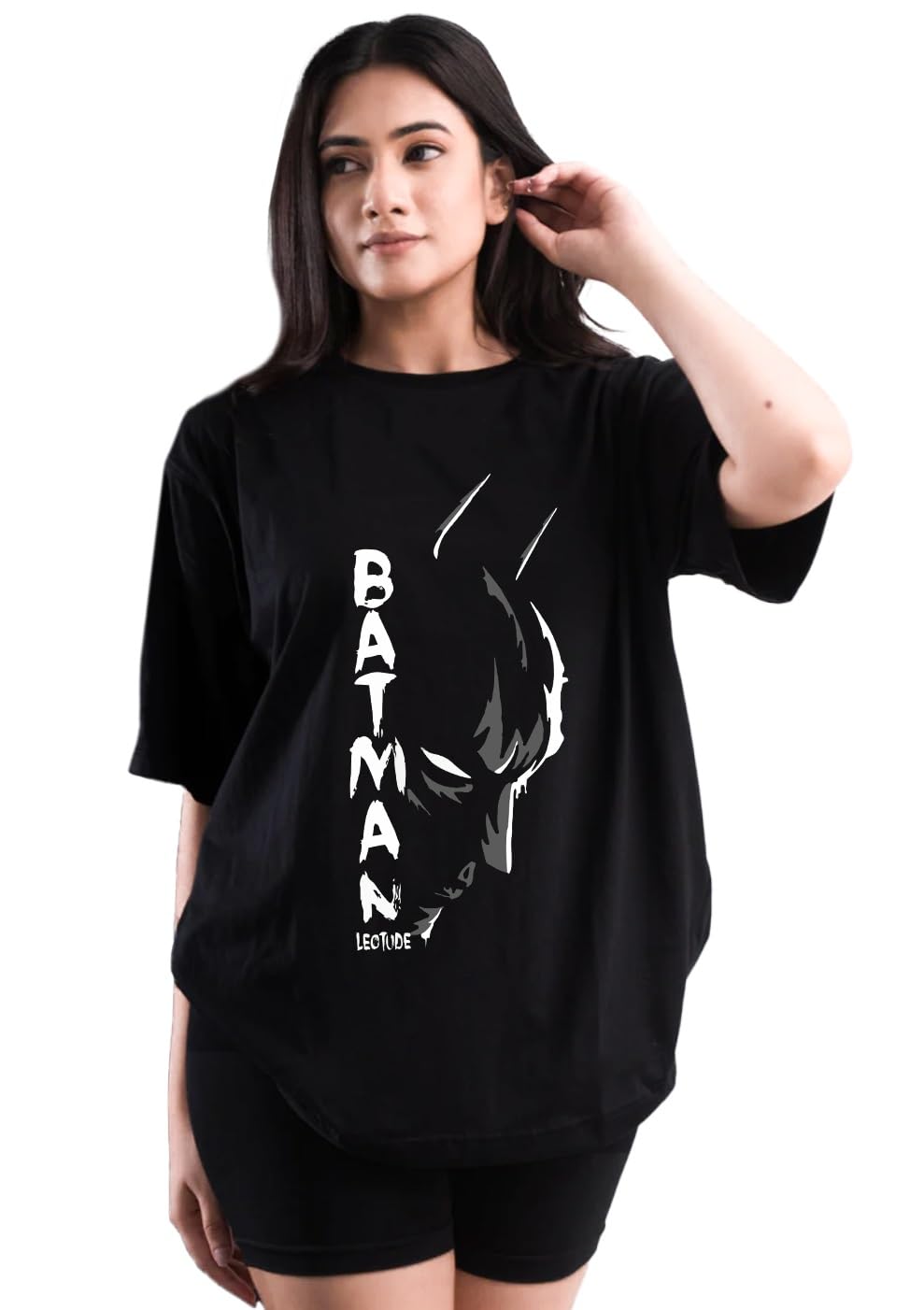 LEOTUDE Womens Oversized Round Neck T-Shirt