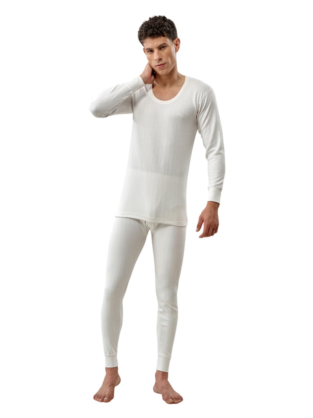 Lux Inferno Men's White Thermal Set - Cotton