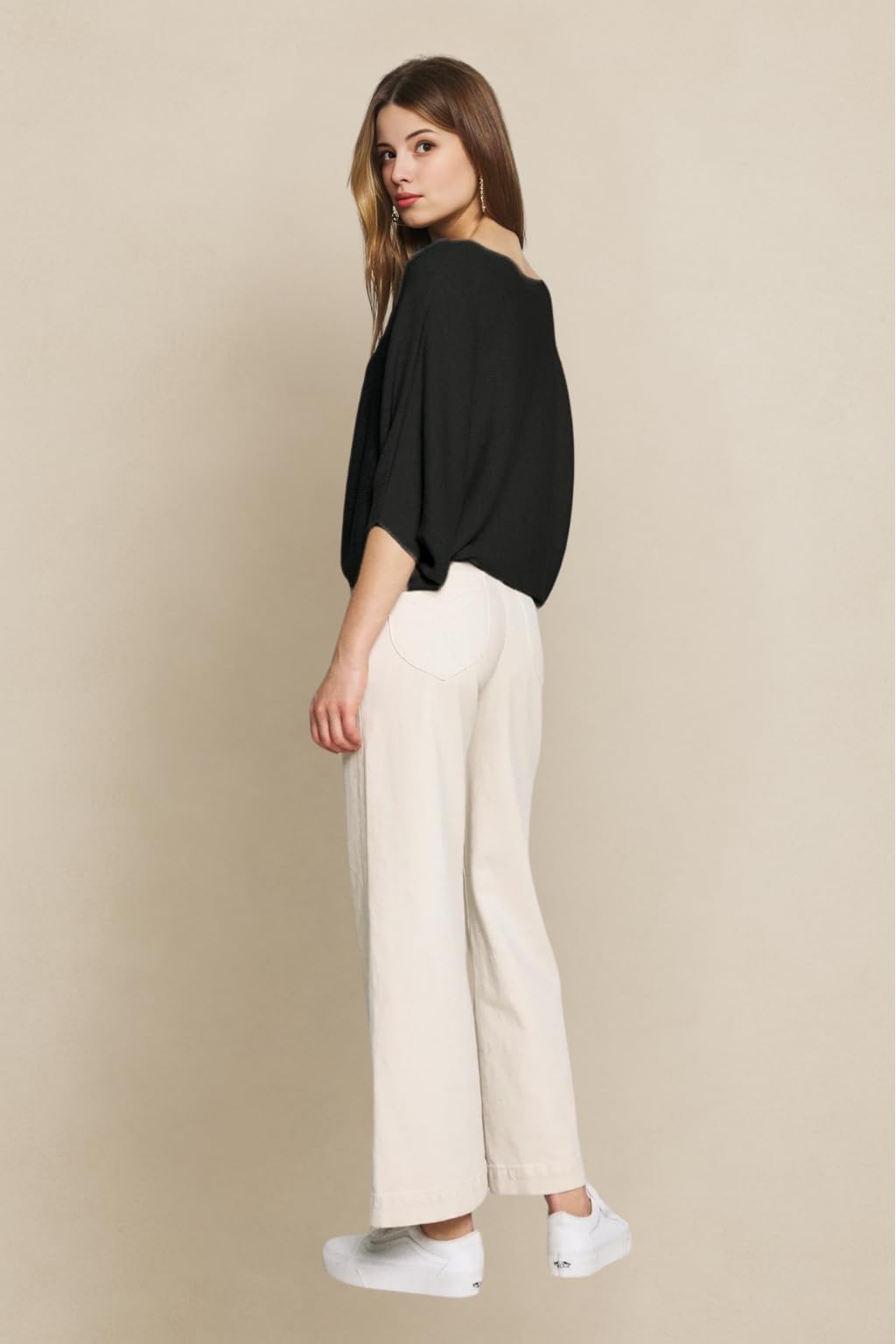 Nachu Royal Blue Batwing Sleeve Top for Women - Image 3