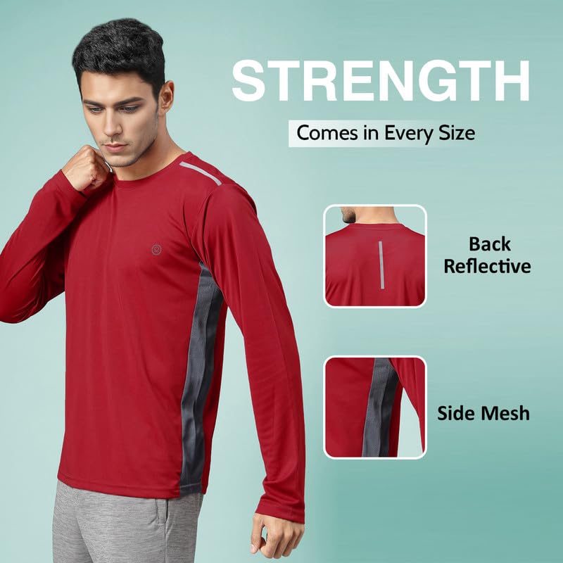 CHKOKKO Men Solid Quick Dry Gym T-Shirt - Image 3