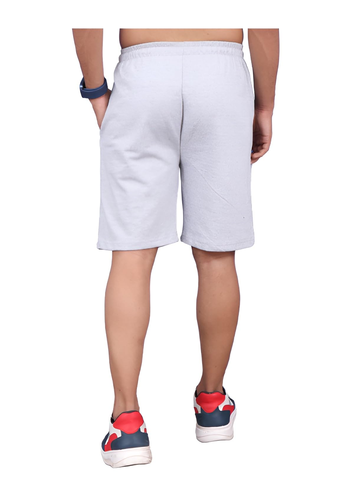 QUIXEL Men's Cotton Shorts - Black Grey - Image 4