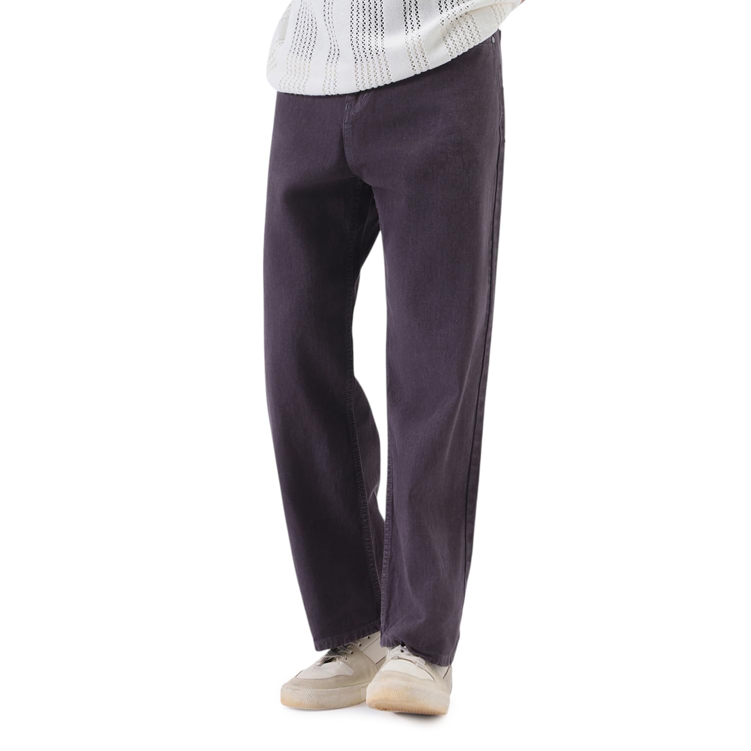 Urbano Men's Purple Baggy Jeans