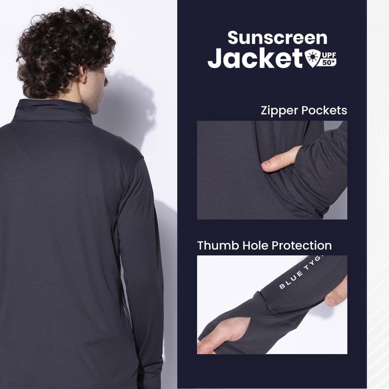 TYGA Sunscreen Jacket - Blue UV Protection - Image 4