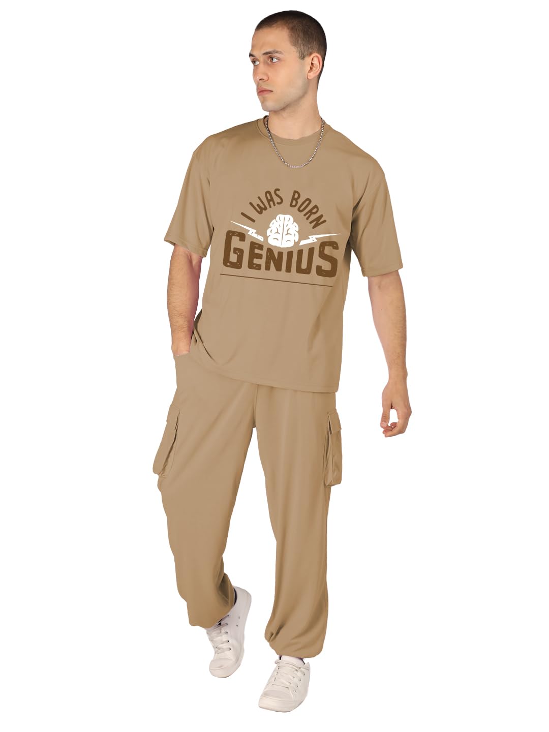 CHKOKKO Men Printed Casual Cord Set