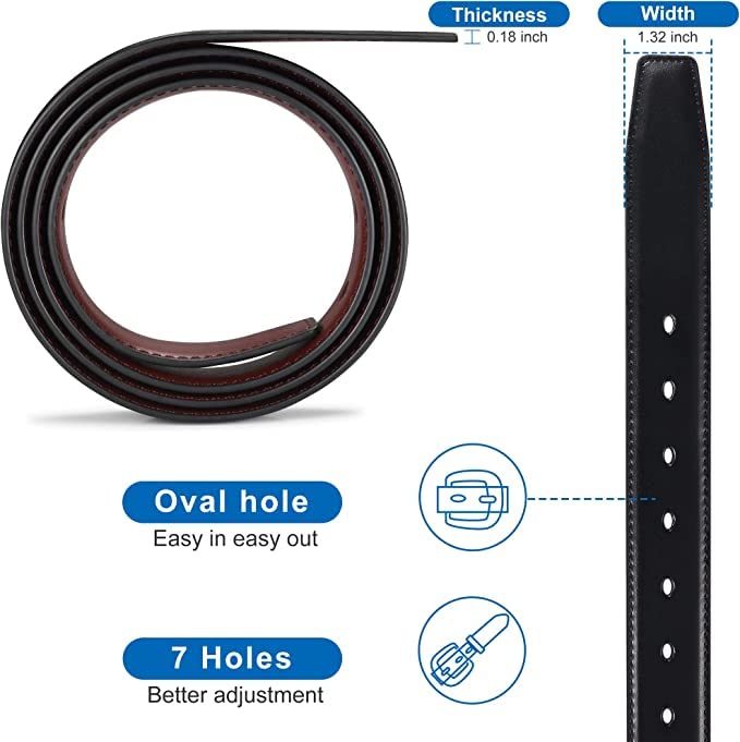 CREATURE Reversible Leather Belt for Men - Black Brown - Image 3