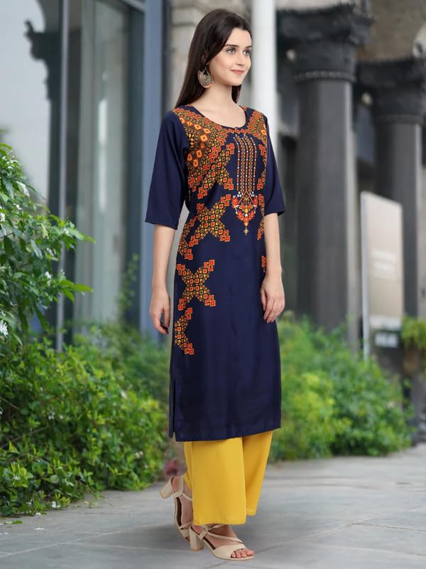 Tee Projekt Printed Crepe Kurti for Women - Vibrant Colour - Image 5