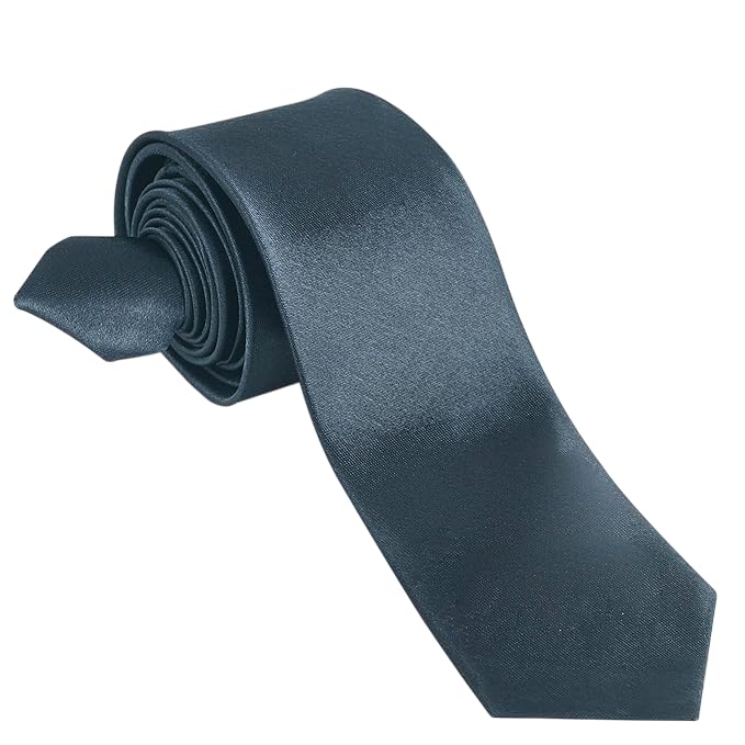 Bureaucrat Midnight Blue Satin Silk Necktie for Men - Image 2