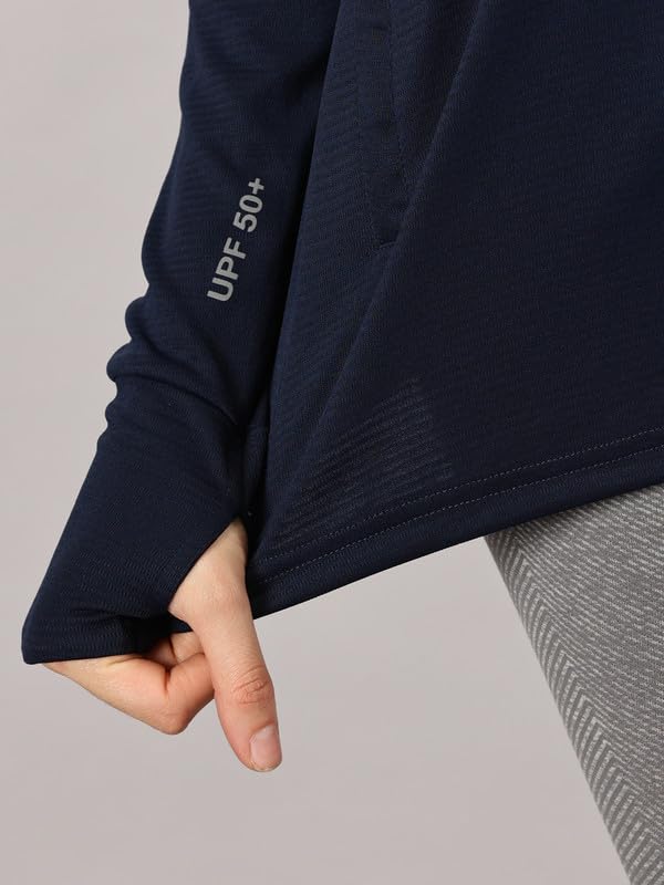 TYGA Women's Sunscreen Jacket - Dark Blue - Image 5