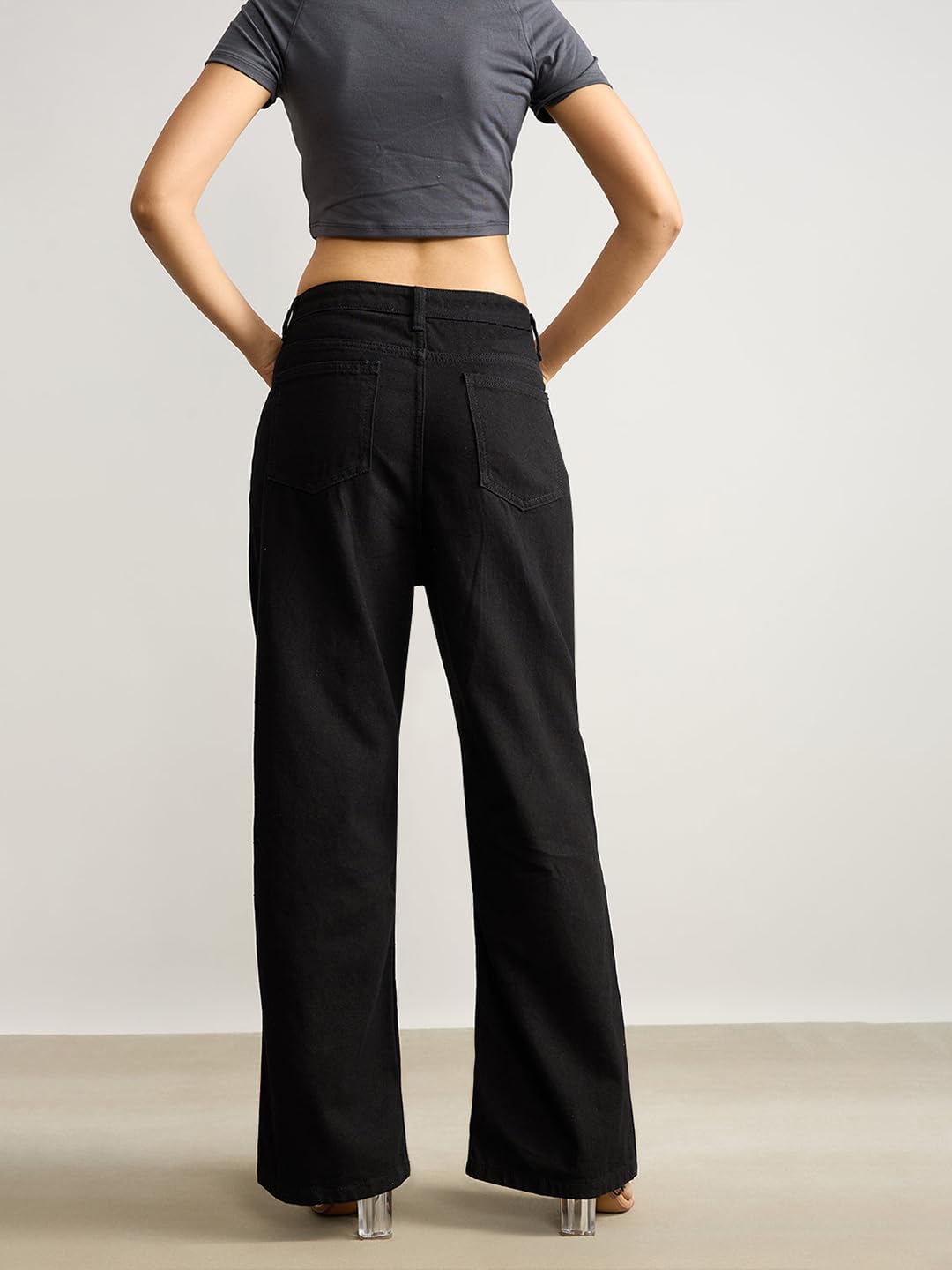 KOTTY Women's Black Flared Jeans - Image 4