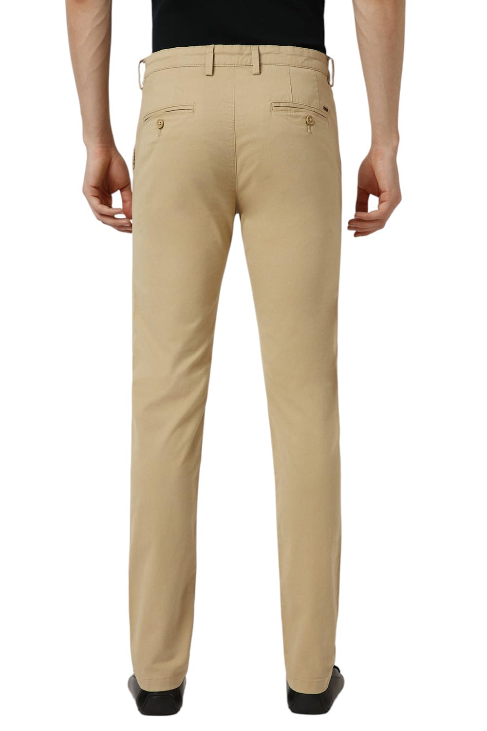 Peter England Beige Casual Trousers for Men - Image 3