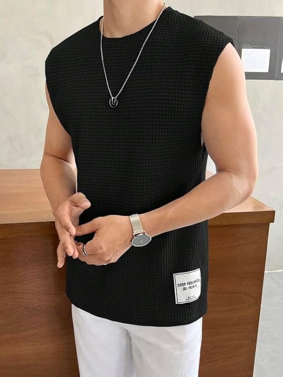 TreadDown Men's Waffle Tank Top - Polycotton - Image 3