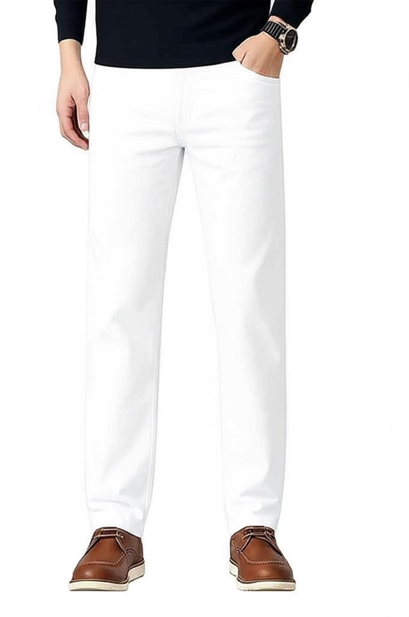 Ben Martin Men's Stretchable Jeans - White