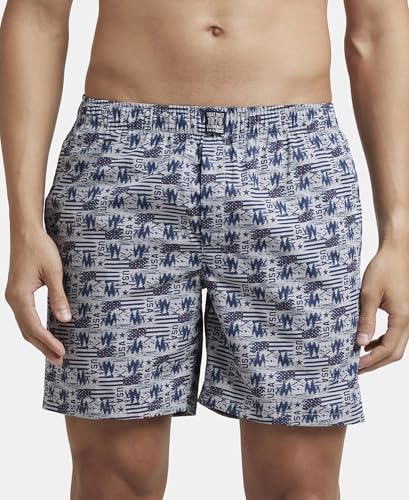 Jockey Men's Boxers - Nickle & Brickred - Image 3