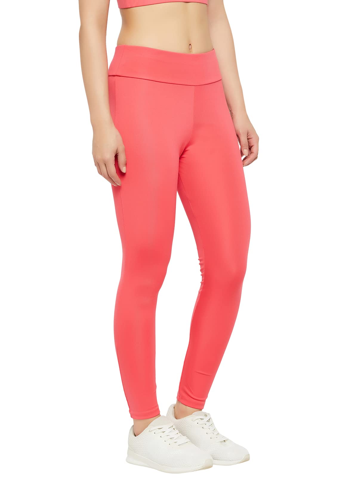 Clovia Pink Tie-Dye Leggings for Women - Image 5