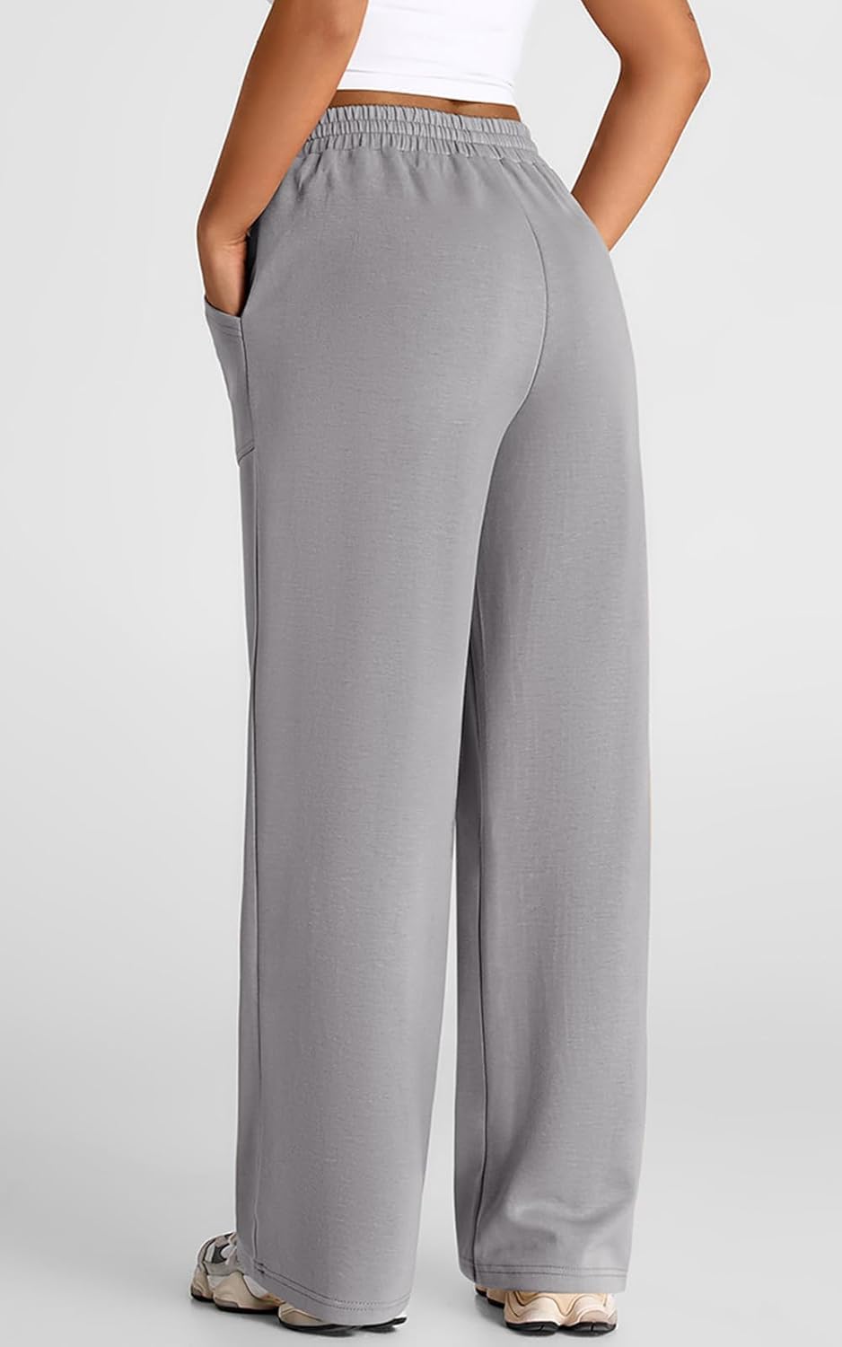 Q-RIOUS Women's Grey High Waisted Sweatpants - Image 5