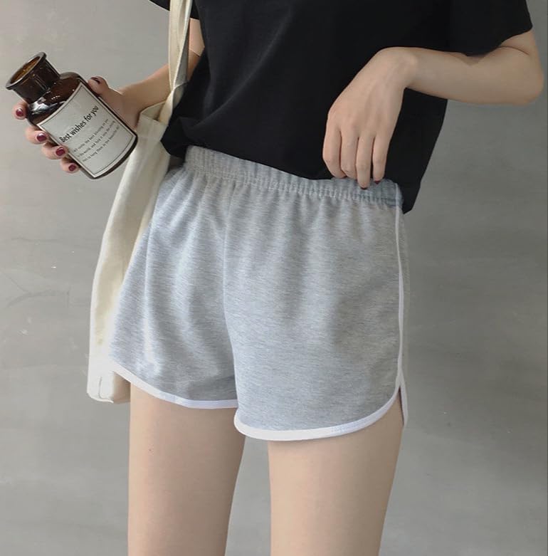 Women's Casual Shorts - Black, Grey, Pink - Image 3