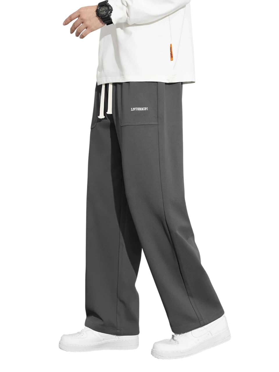 Samfor Men's Baggy Track Pants - Dark Grey