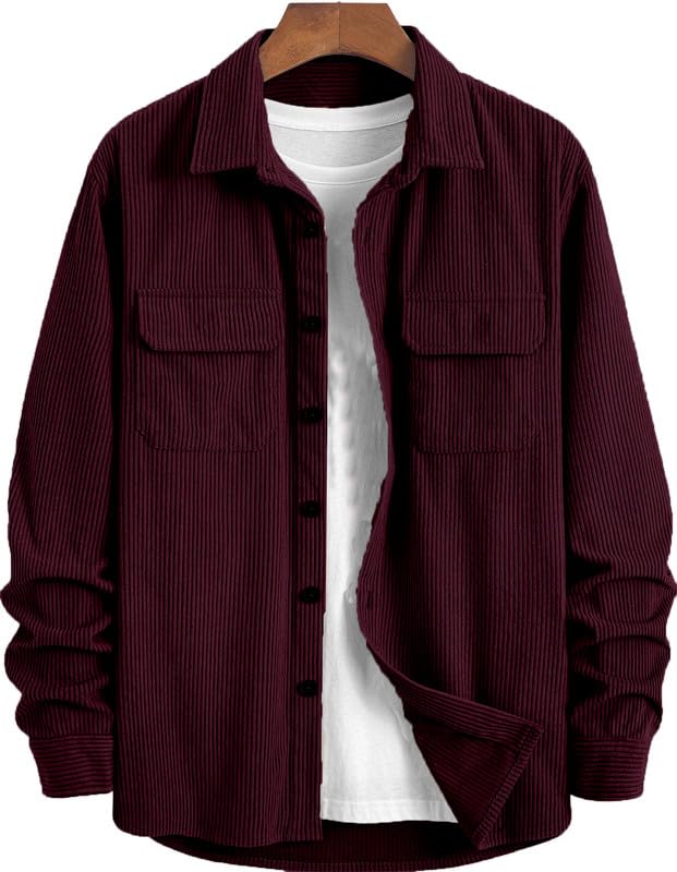 MiraMichi Wine Corduroy Jacket for Men - Image 4