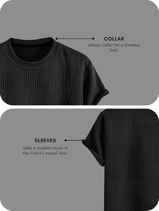 Men's Cotton T-Shirt - Textured - Image 5