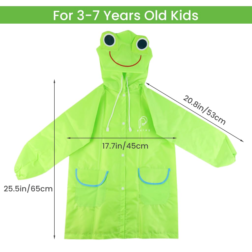 PALAY Unisex Kids Raincoat - Green Waterproof - Image 2