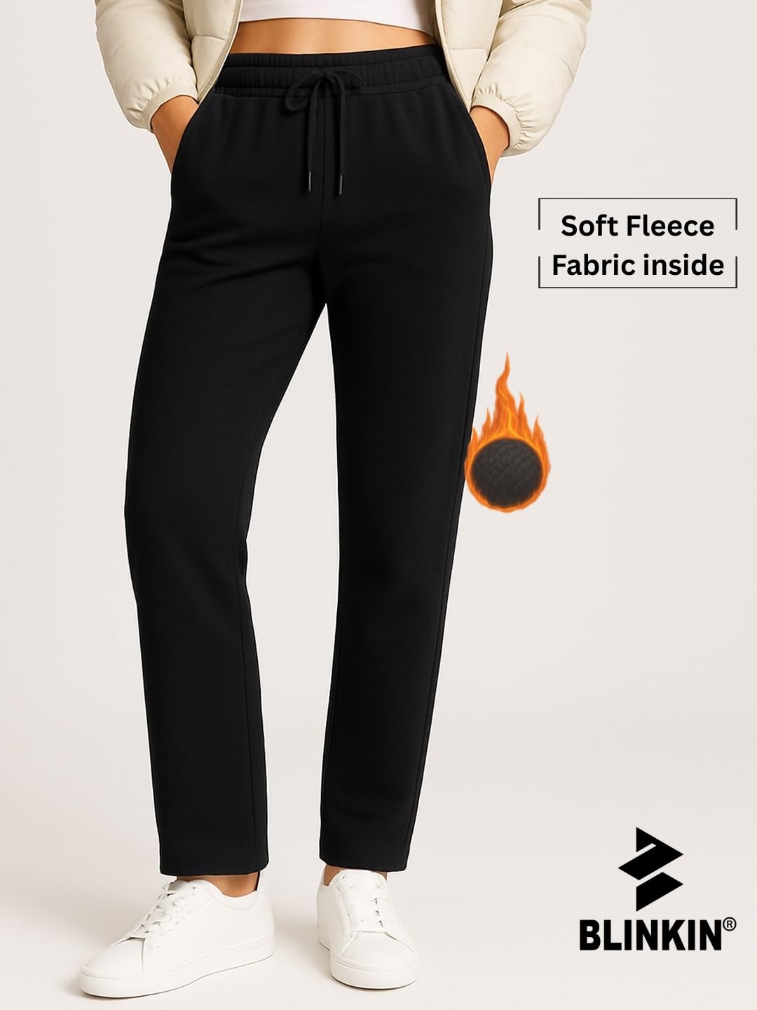 BLINKIN Women's Track Pants - Black - Image 2
