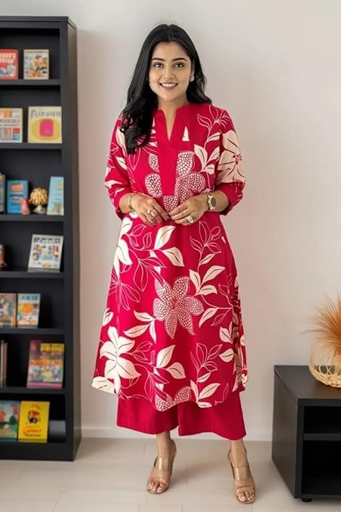 MEERA FAB Women's Cotton Printed Kurta Set - Image 2
