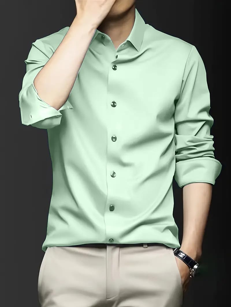 IndoPrimo Men's Pista Satin Casual Shirt - Image 2