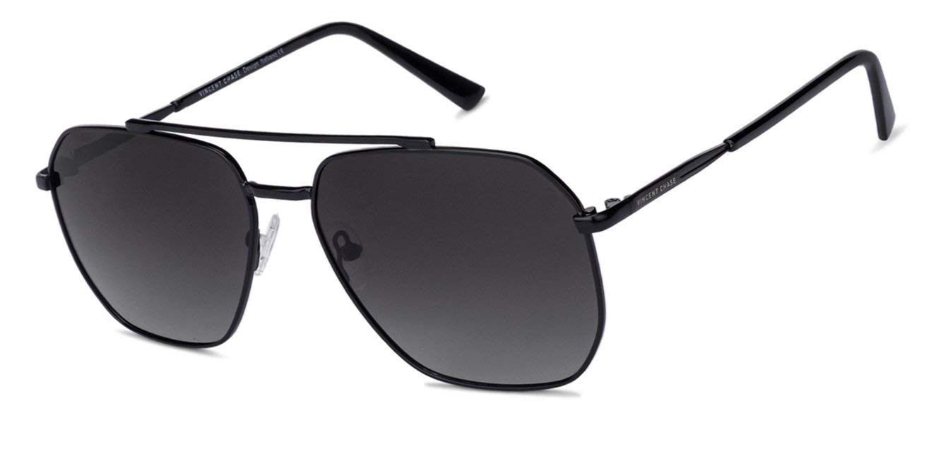 VINCENT CHASE Full Rim Square Polarized Sunglasses