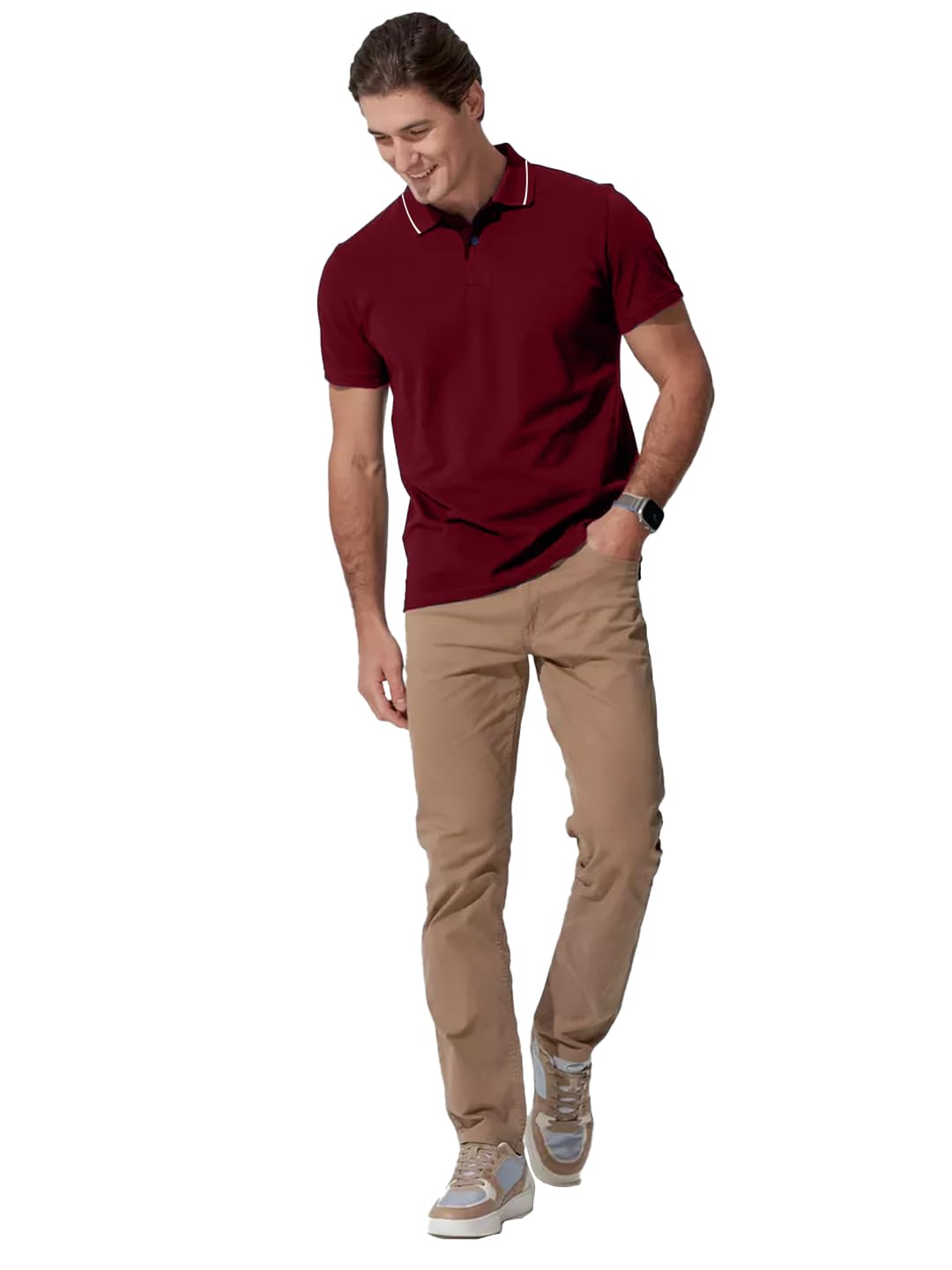 LEOTUDE Men's Half Sleeve T-Shirt - Multicolor - Image 5