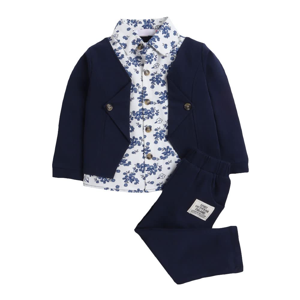 Hopscotch Boys Shirt and Pant Set - Blue