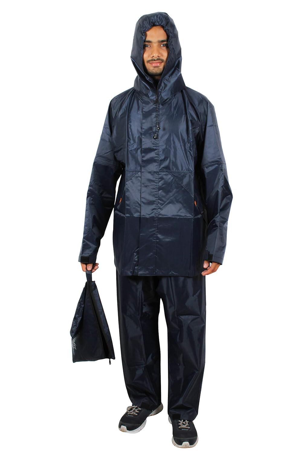 Duckback Navy Blue Waterproof Rider Raincoat for Men