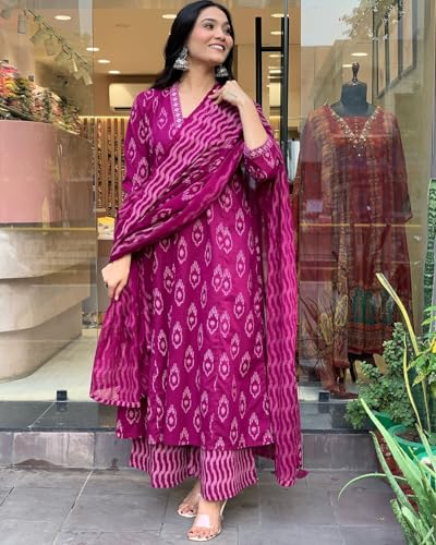 Alvami Pink Anarkali Kurta Set for Women - Image 3
