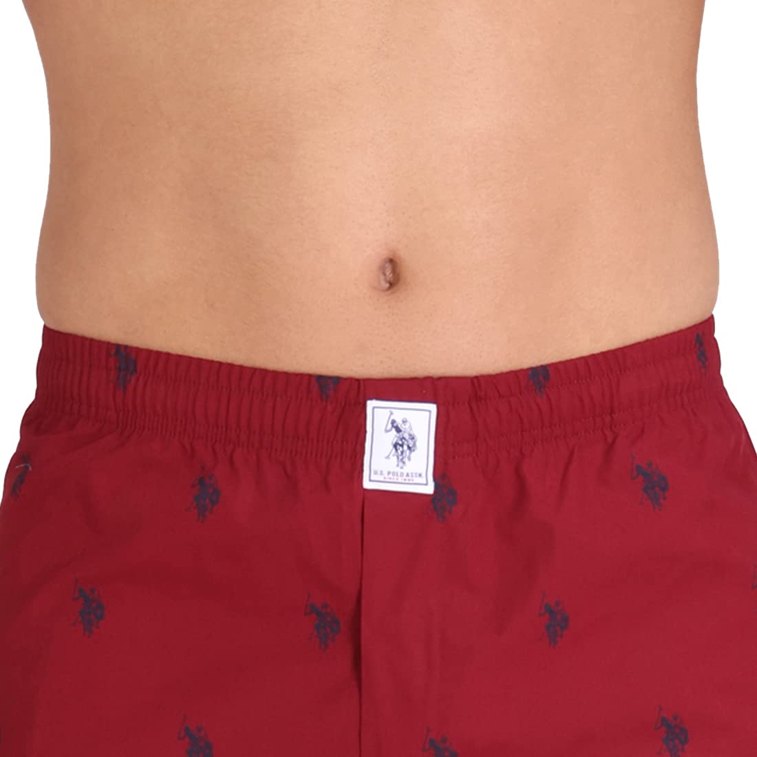 US Polo Association Men's Cotton Pyjama Bottom - Maroon - Image 4