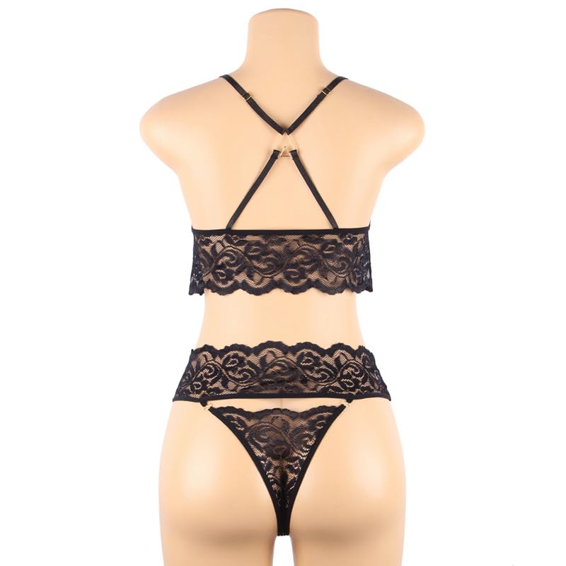 SSoShHub Black Lace Babydoll Lingerie Set - Image 4