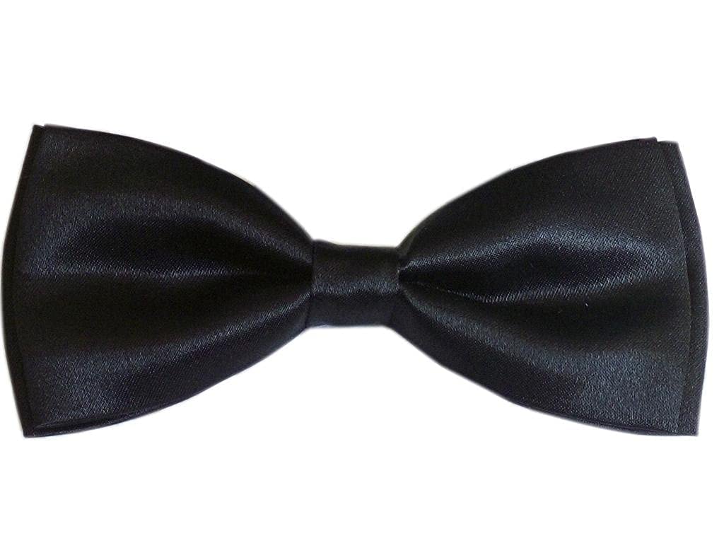 UMANI Men's Microfiber Slim Bow Tie - Black