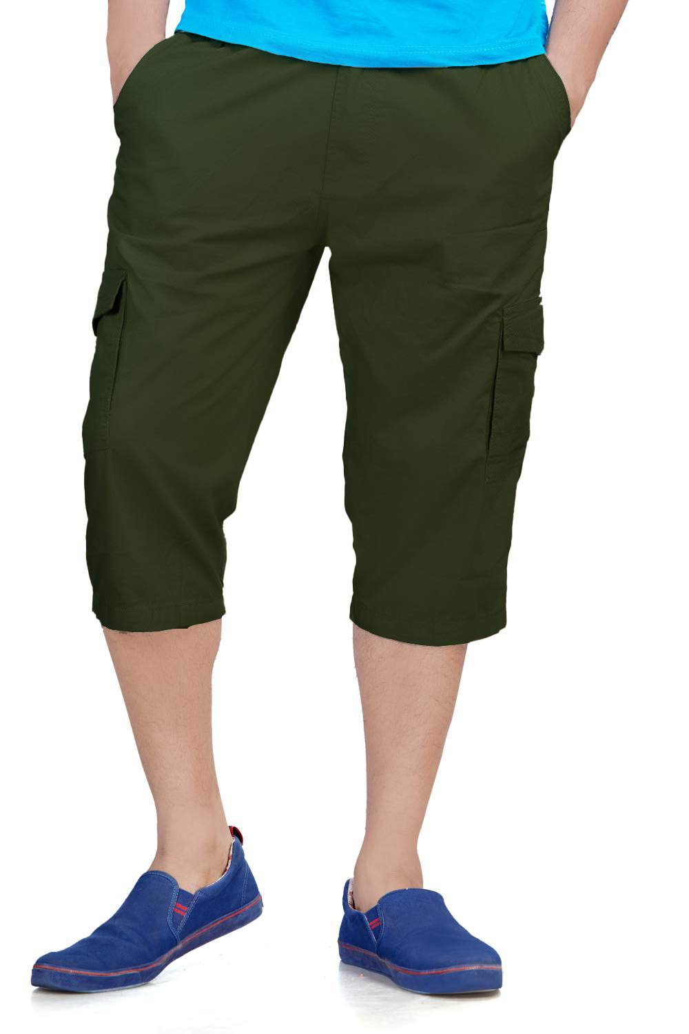0-DEGREE Men's Cargo Shorts - Olive Green